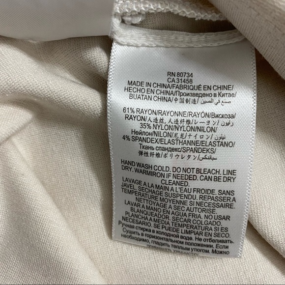 BCBGMAXAZRIA Beige Blouse Top - Picture 6 of 6